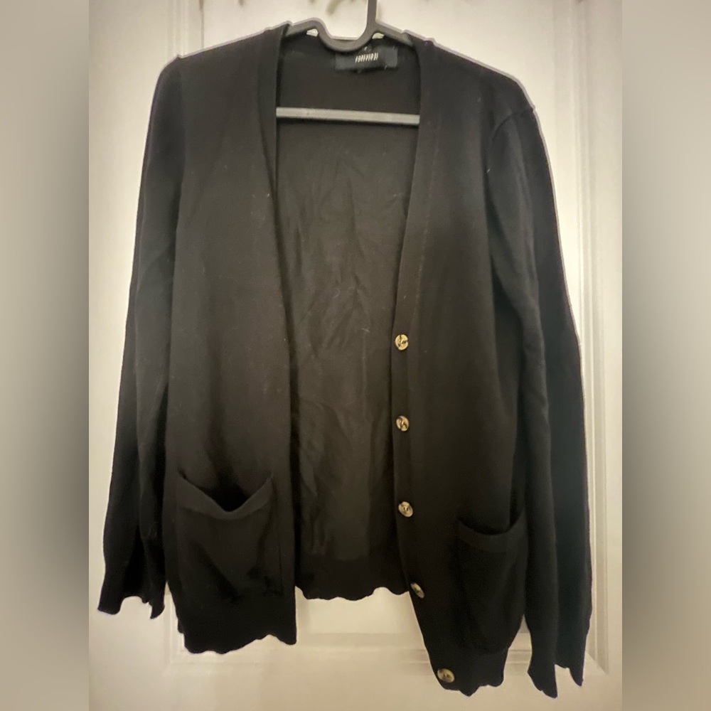 Black Forever 21 Button Up Cardigan